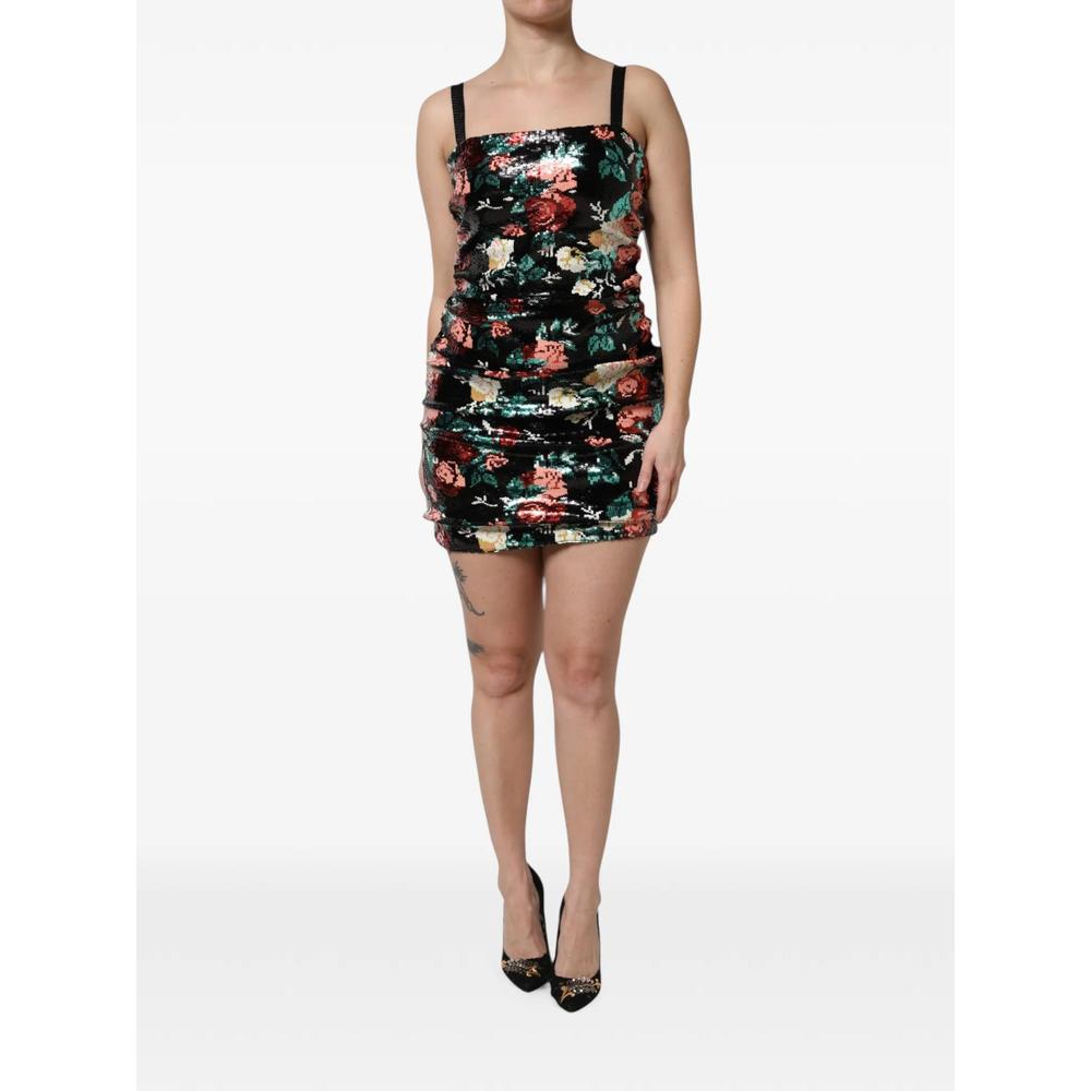 floral-print sequin-embellished dress 1