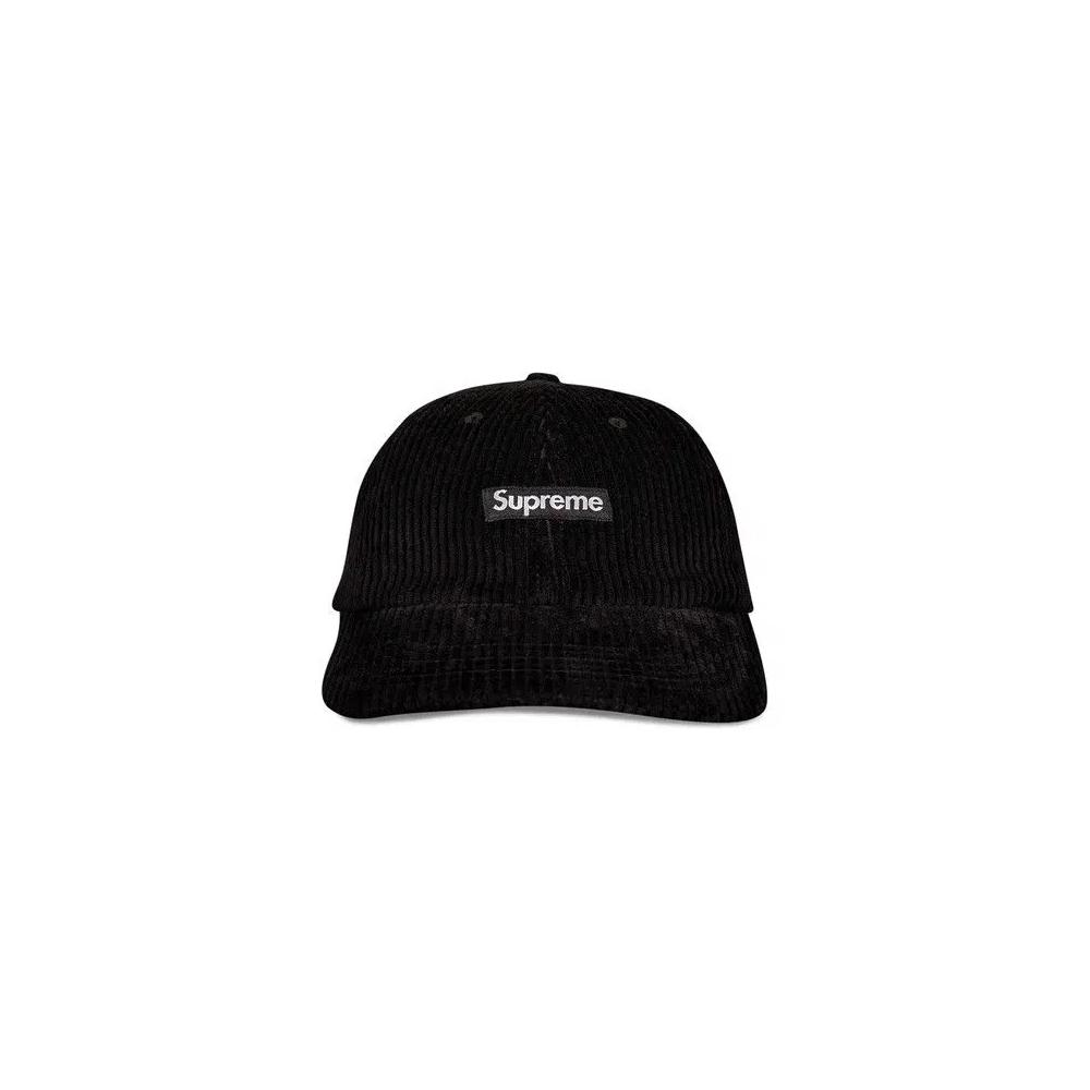 Кепки-снапбэки Supreme Ripple Corduroy Small Box 6-Panel 'Black' 1