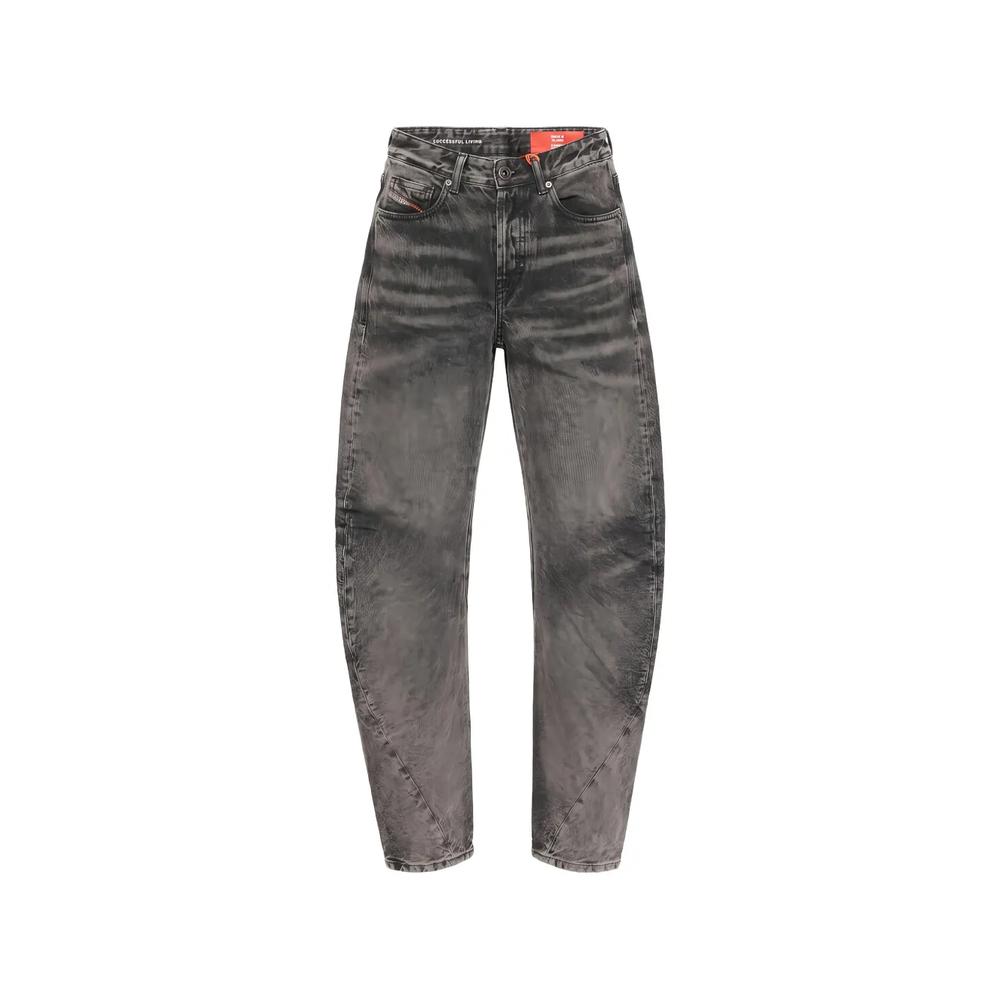 faded curved-leg jeans 1