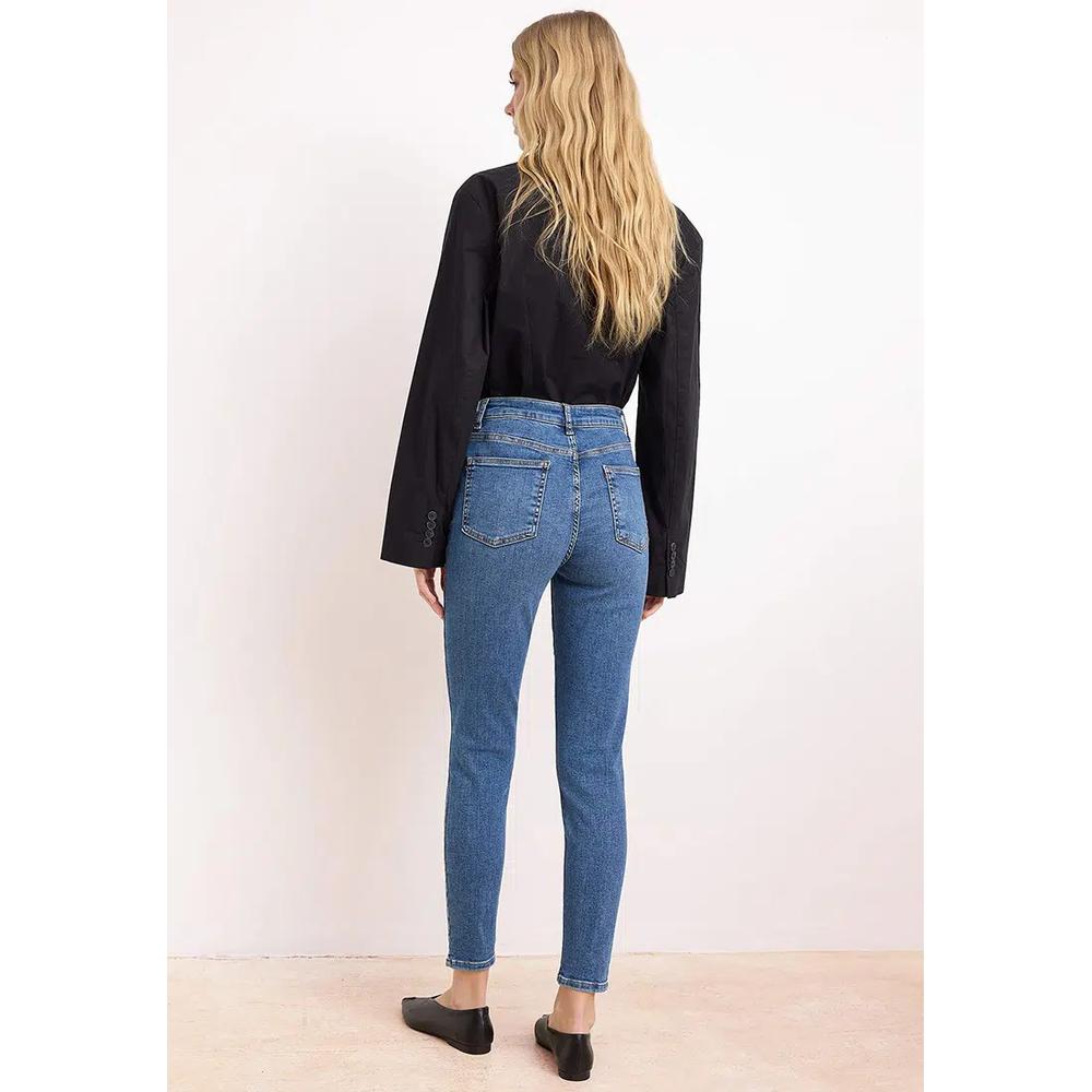 Синий High Waist Extra Flexible Skinny Body-Hugging Jeans Twoss26Je155 2