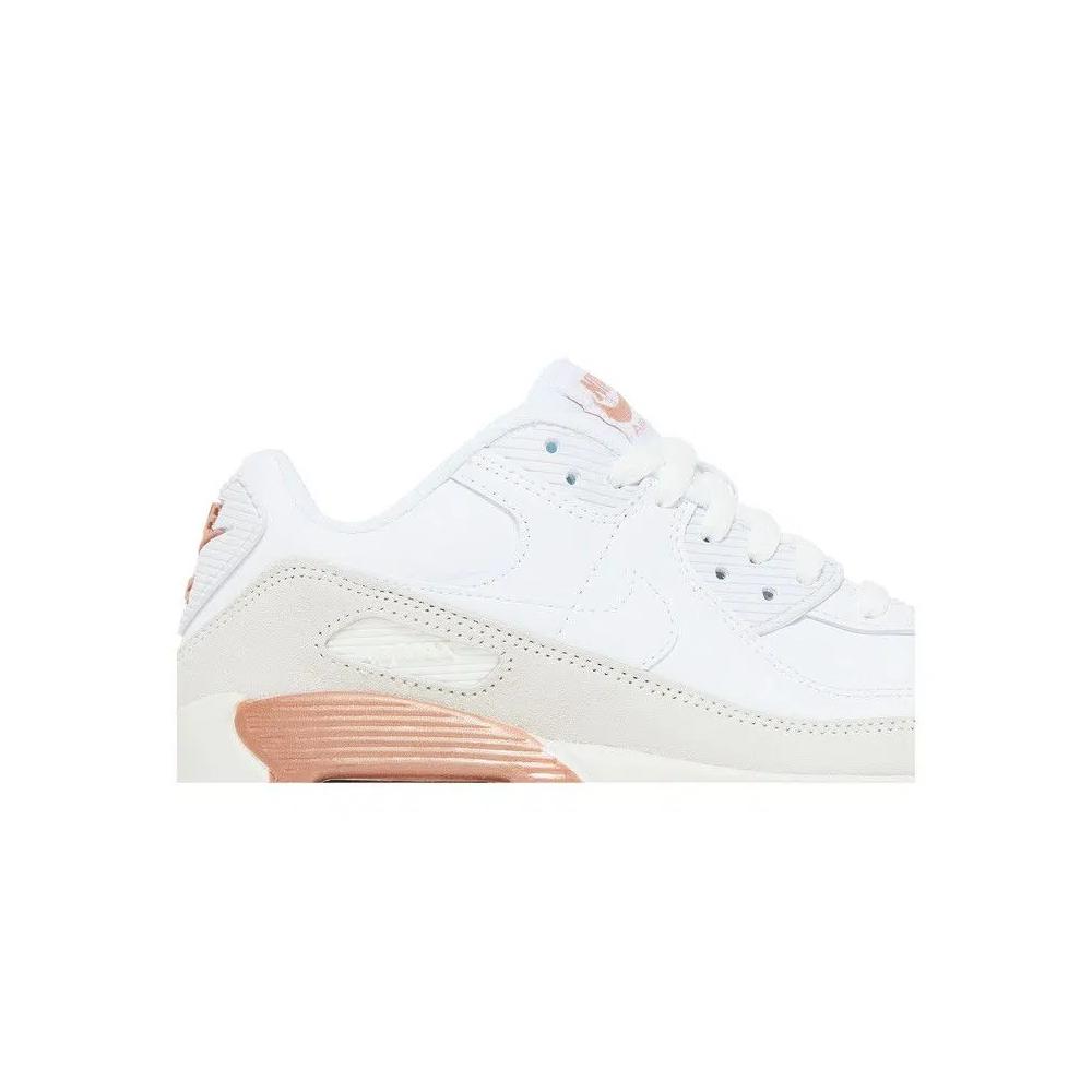 Кроссовки Nike Air Max 90 Leather GS 'White Metallic Red Bronze' 2
