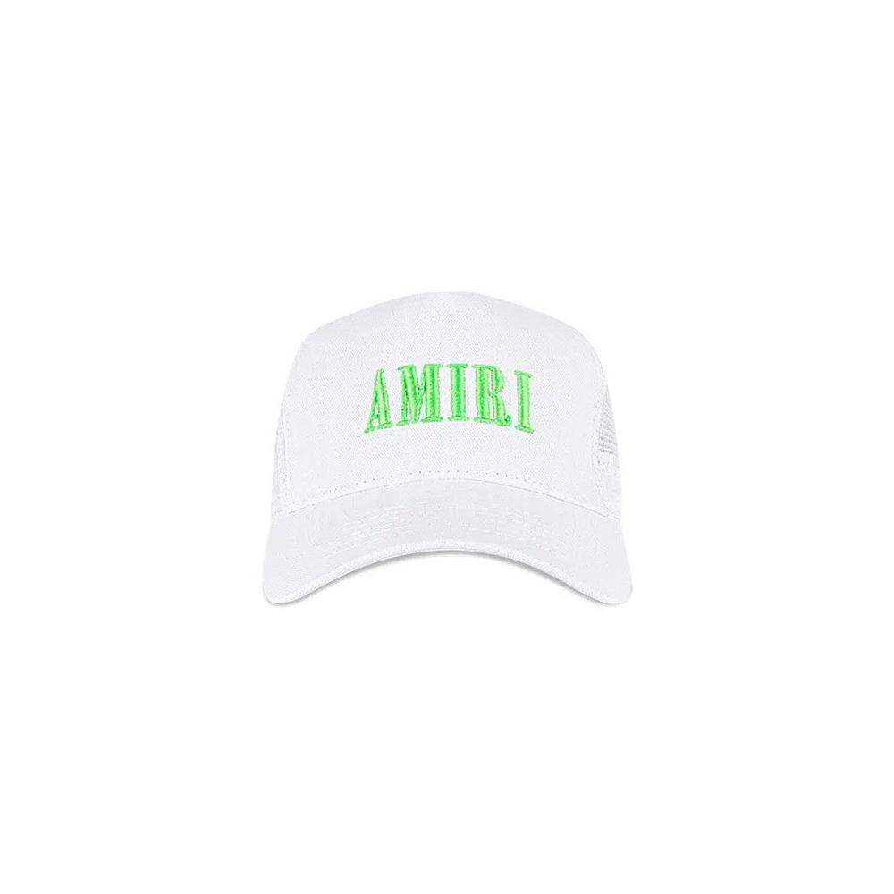 Кепки-тракеры Amiri Core Logo Trucker Hat 'White/Lime' 1