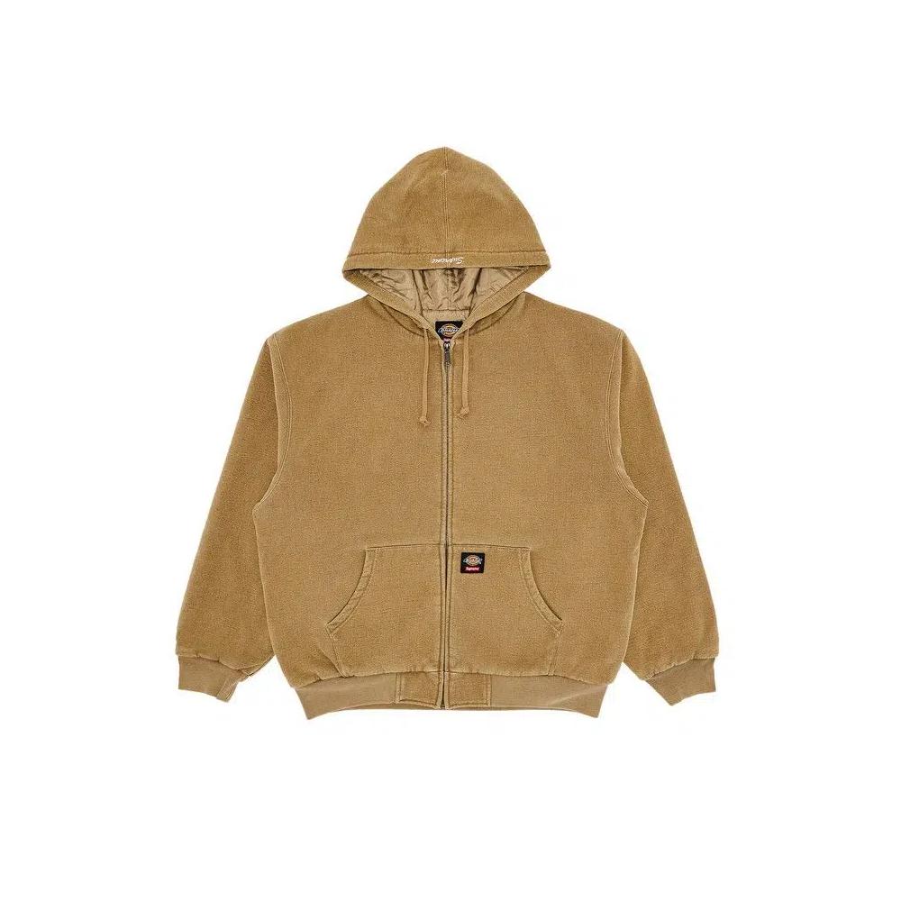 Худи Supreme x Dickies Quilted Lined Zip Up Hooded Sweatshirt 'Light Tan' 1