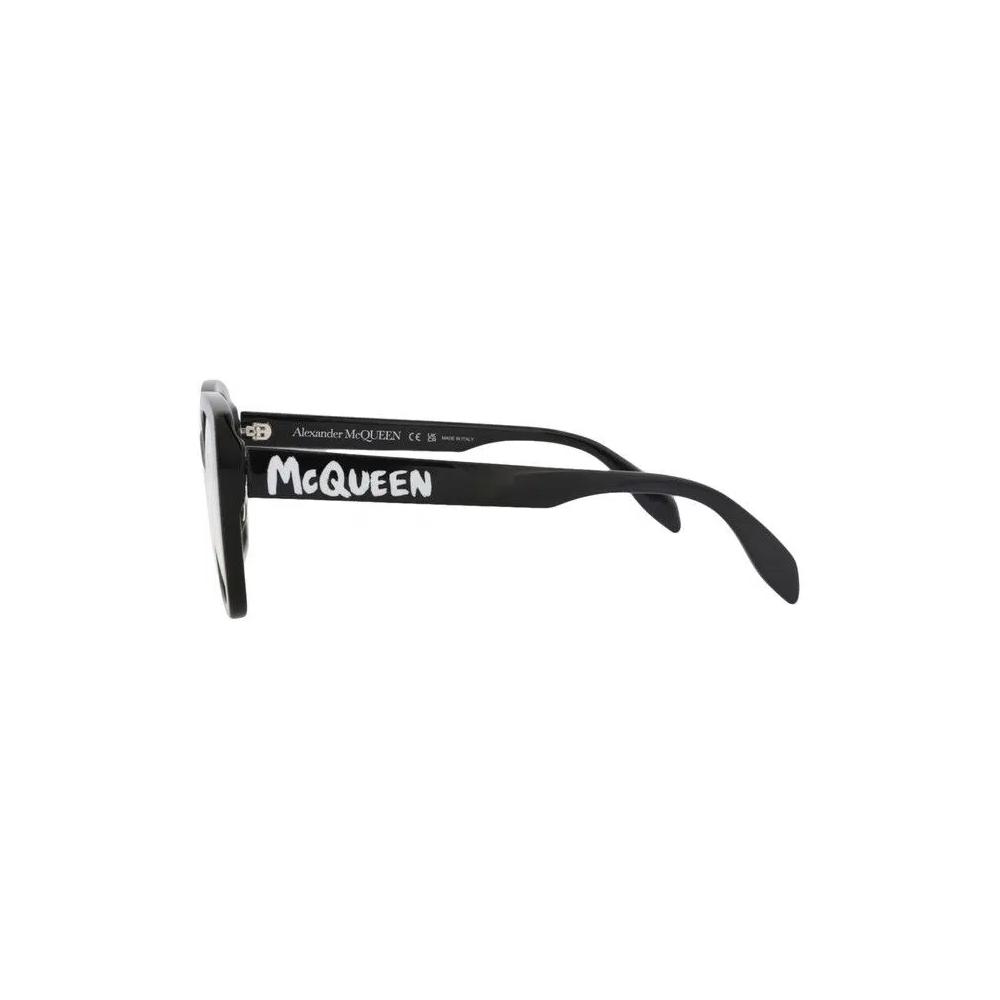 Очки Alexander McQueen Square-Frame Acetate Optical Frames 'Черный/Прозрачный' 2