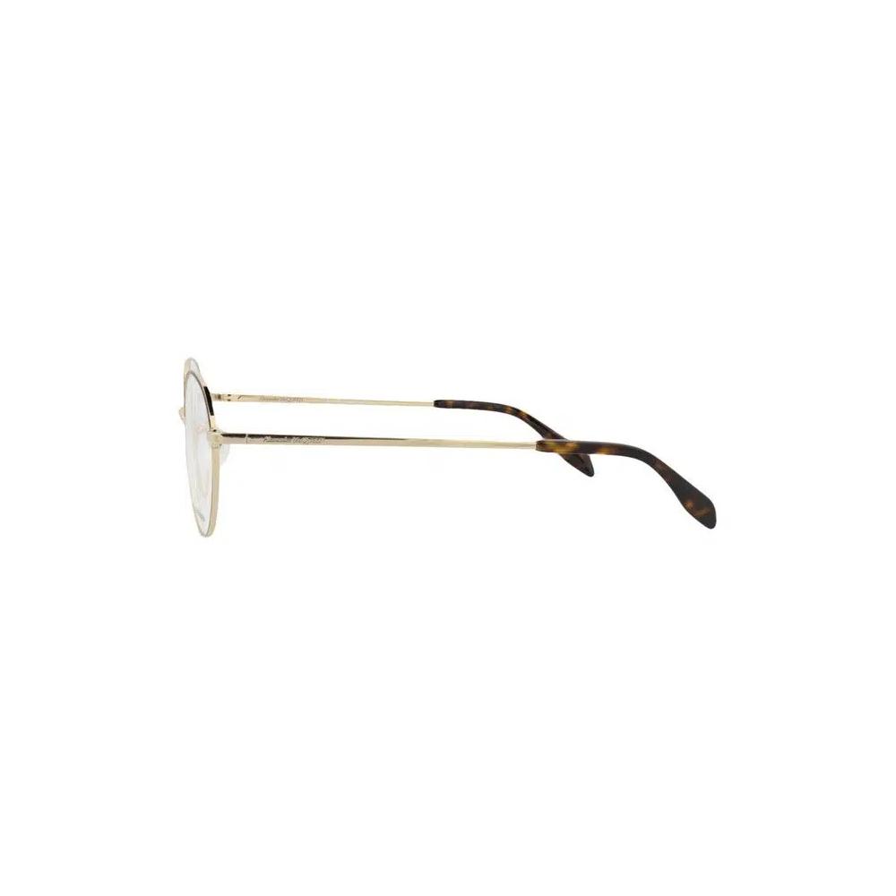 Оправы Alexander McQueen Round-Frame Metal Optical Frames 'Gold Transparent' 3