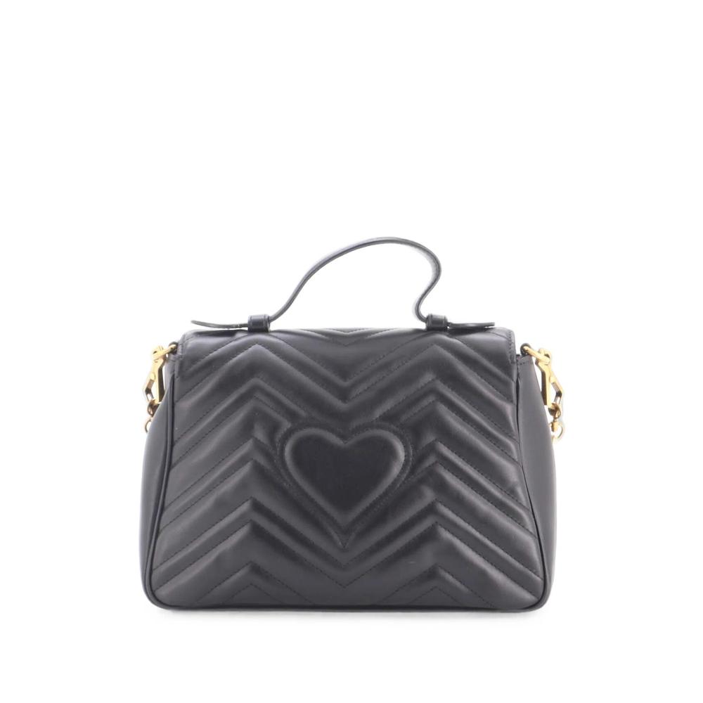 GG Marmont Top Handle Flap Bag Matelasse Leather Small satchel 2