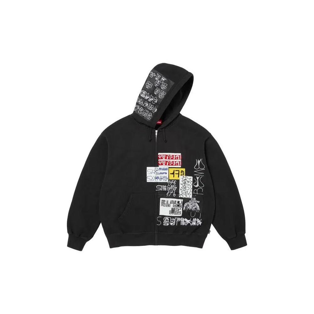Худи Supreme 176 Zip Up Hooded Sweatshirt 'Black' 1