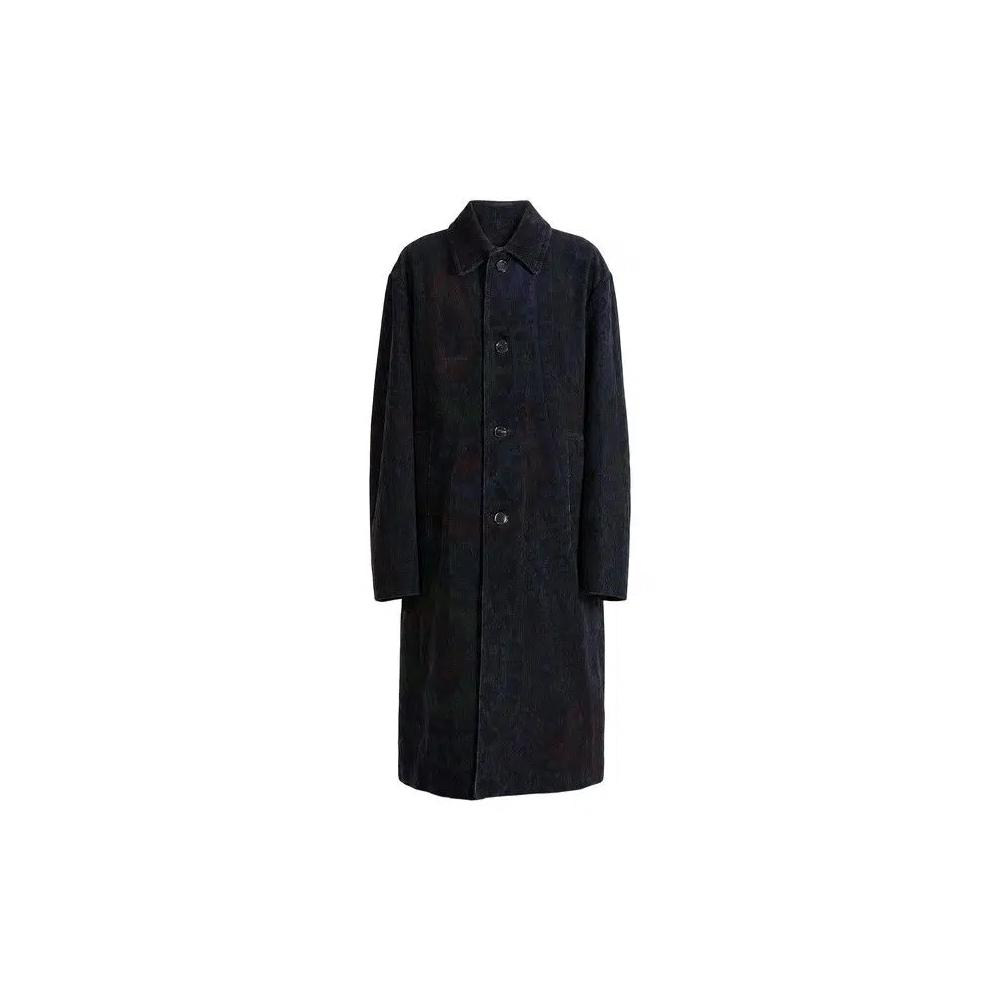 Пальто Dries Van Noten Oversized Long Coat 'Petrol' 1