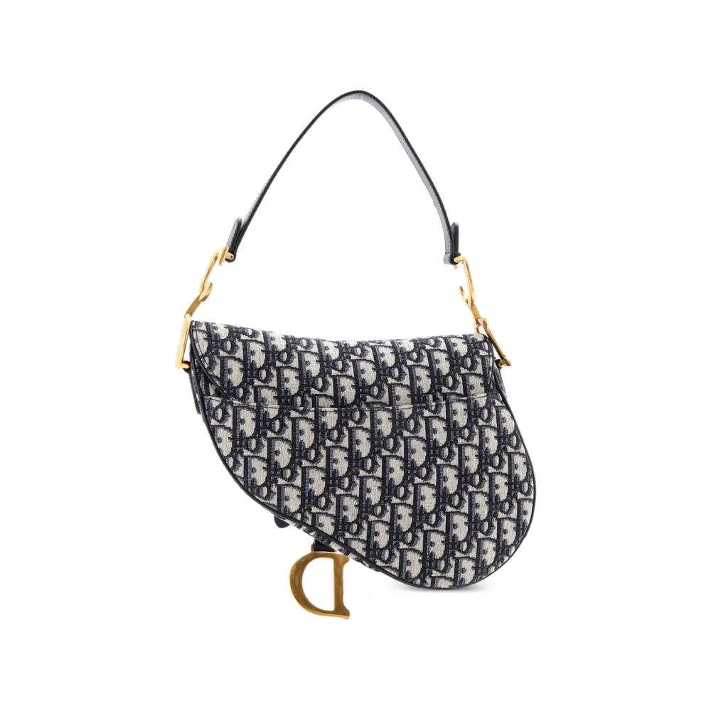 Сумка на плечо Saddle Handbag Oblique из канваса среднего размера 2