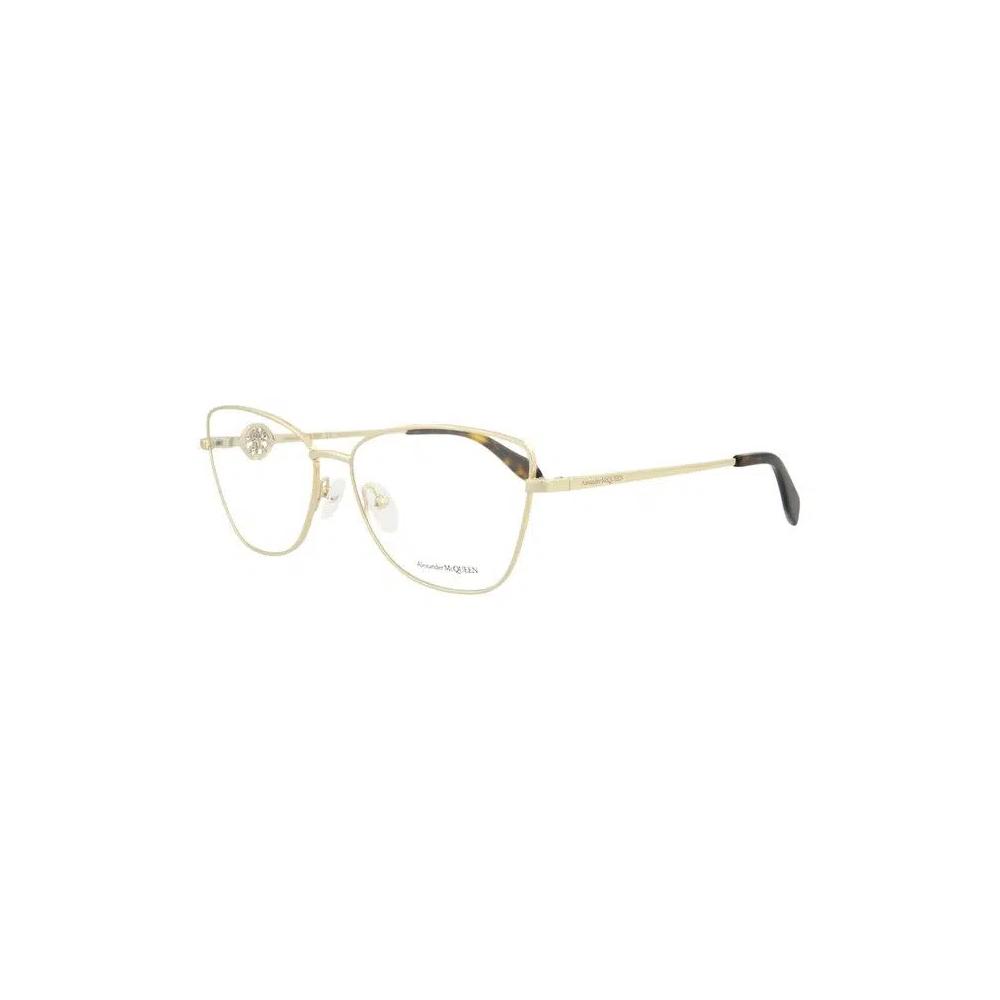Очки Alexander McQueen Cat Eye-Frame Metal Optical Frames 'Gold Transparent' 2
