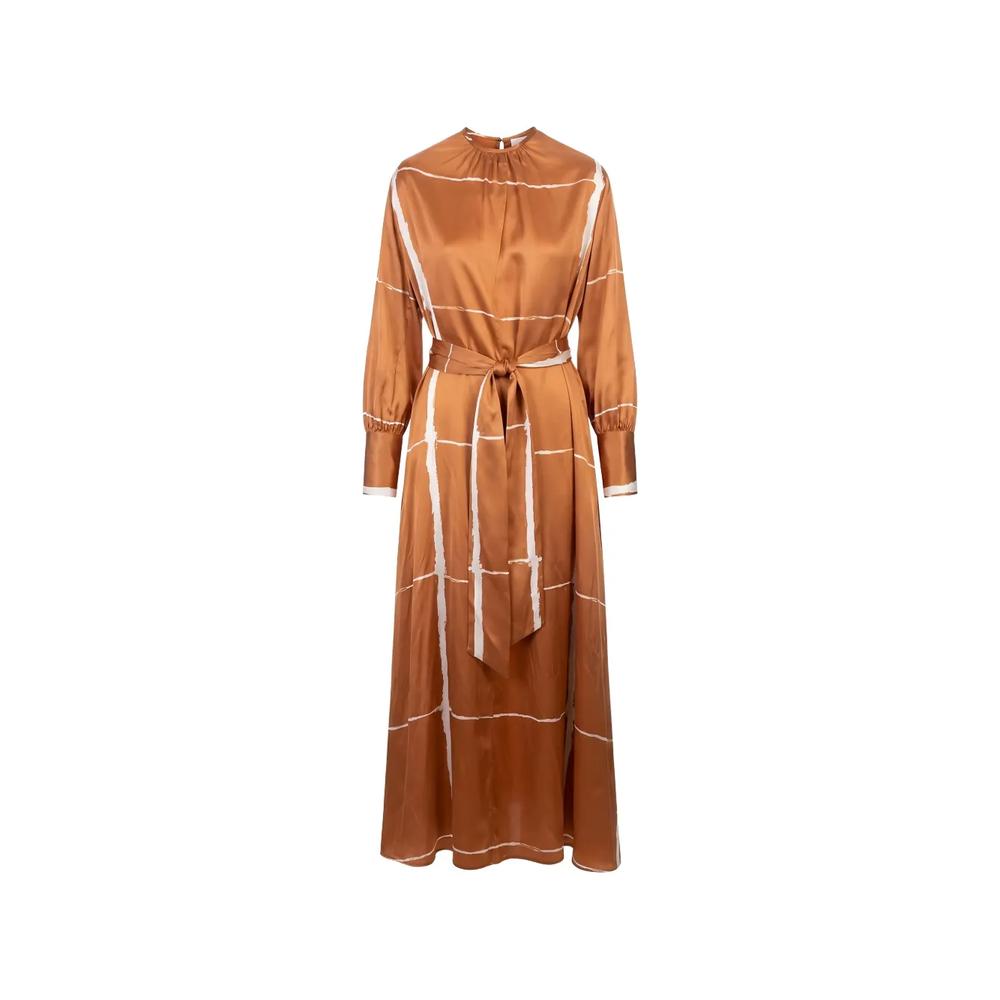 printed belted maxi dress 1