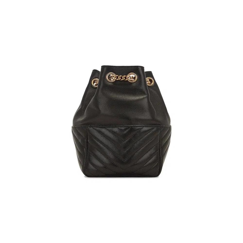 Сумки-ведра Saint Laurent Joe Chevron Bucket Bag 'Black' 2