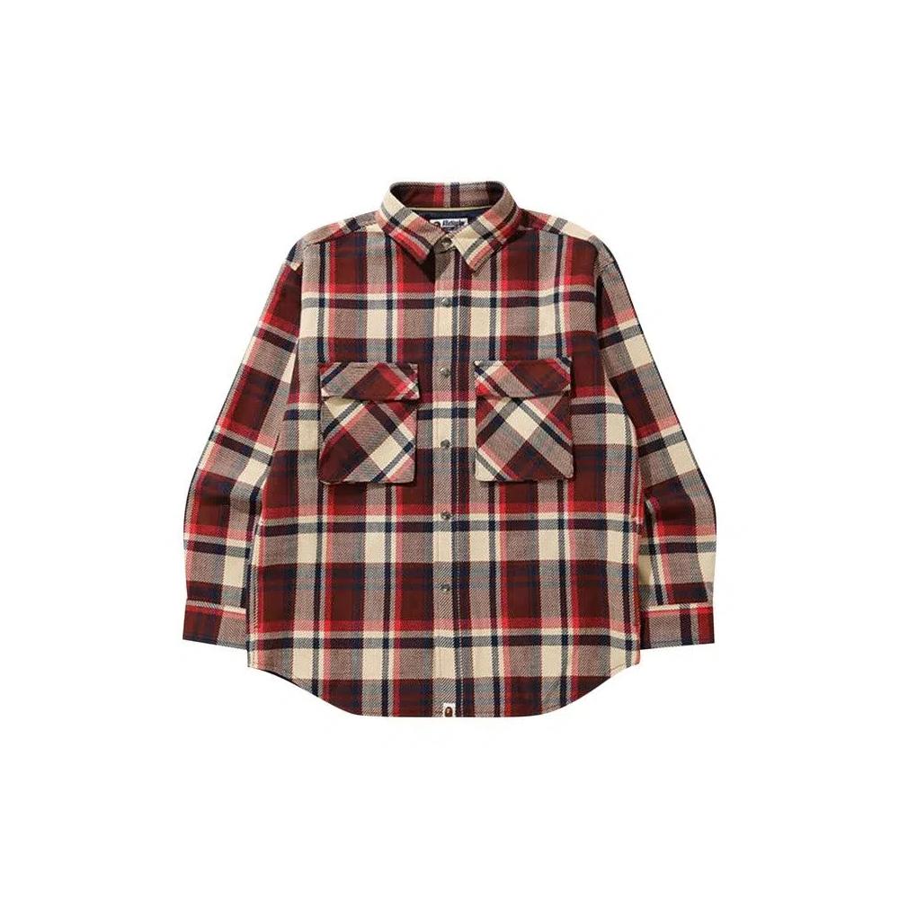 Куртки BAPE Check Hoodie Jacket 'Red' 3