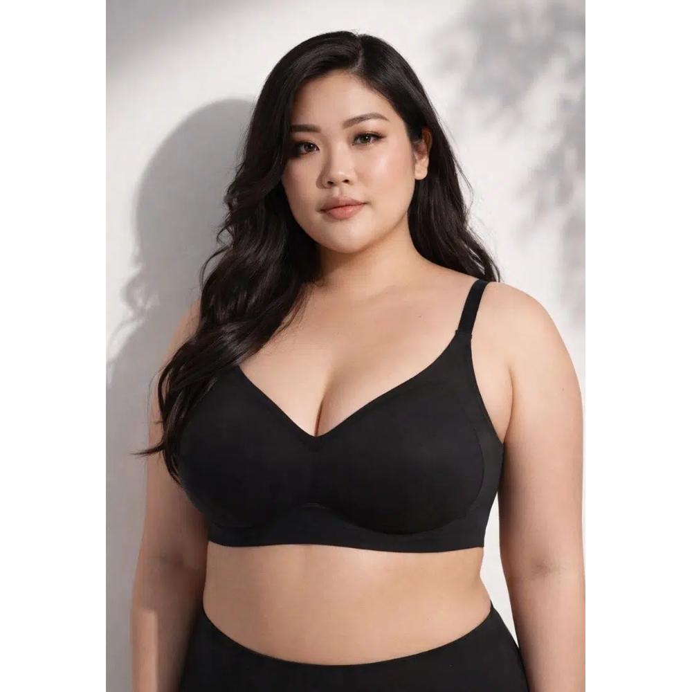 Бюстгальтер Harper Extended Plus Size Seamless Wireless Support Bra в черном цвете 1