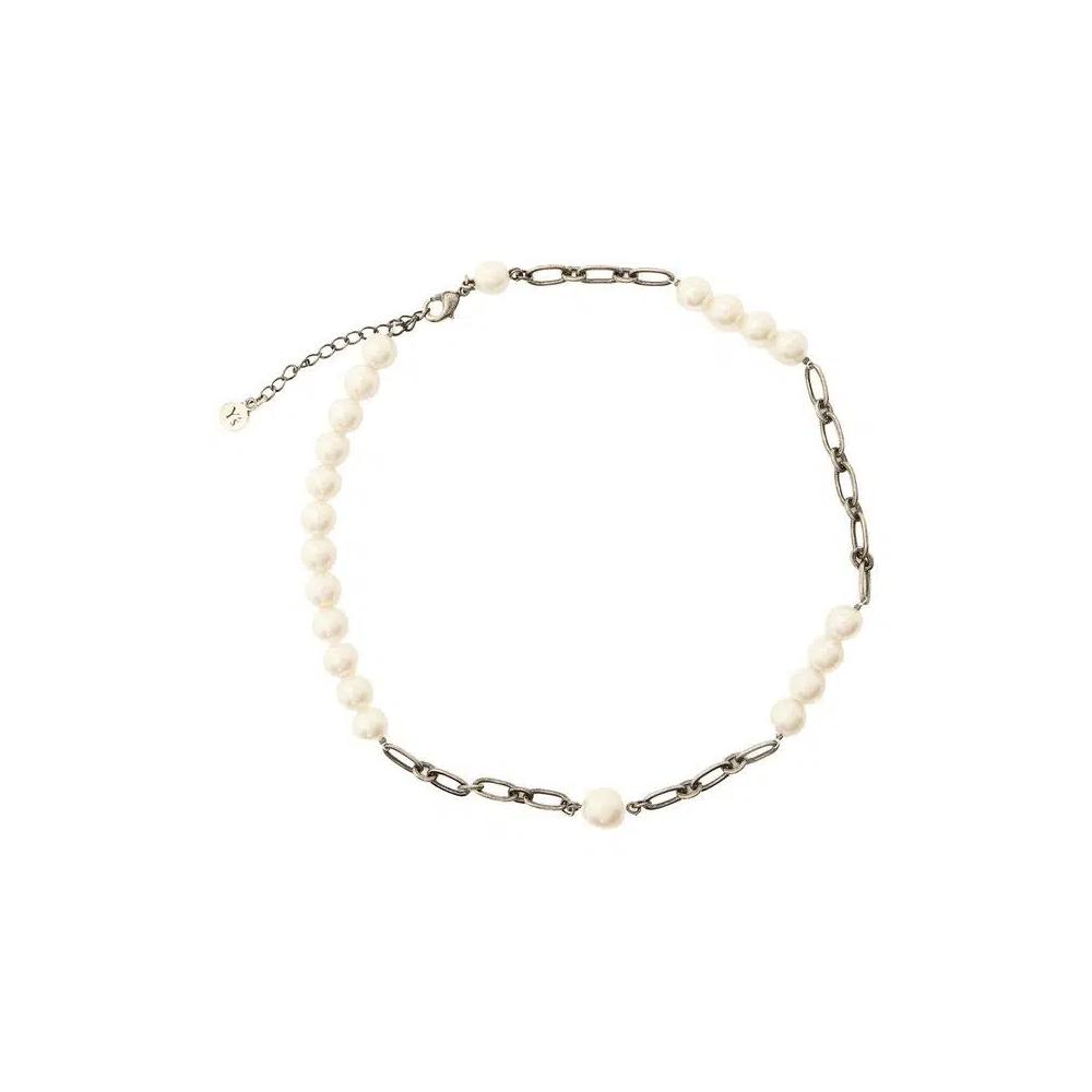 Чокеры Y's Pearl And Chain Choker 'Серебряный' 1