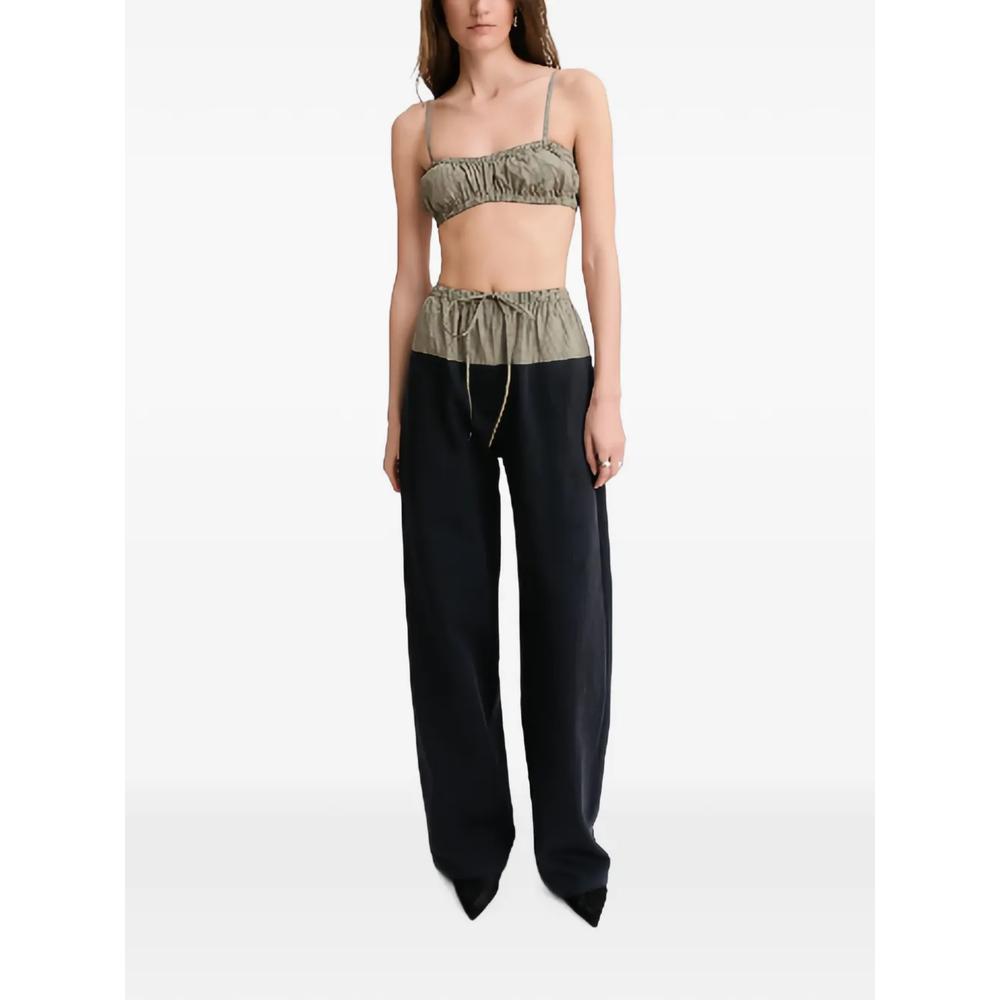 drawstring-waist wide-leg trousers 2
