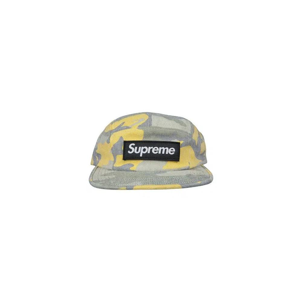 Кепки Supreme Washed Out Camo Camp Cap 'Yellow' 1
