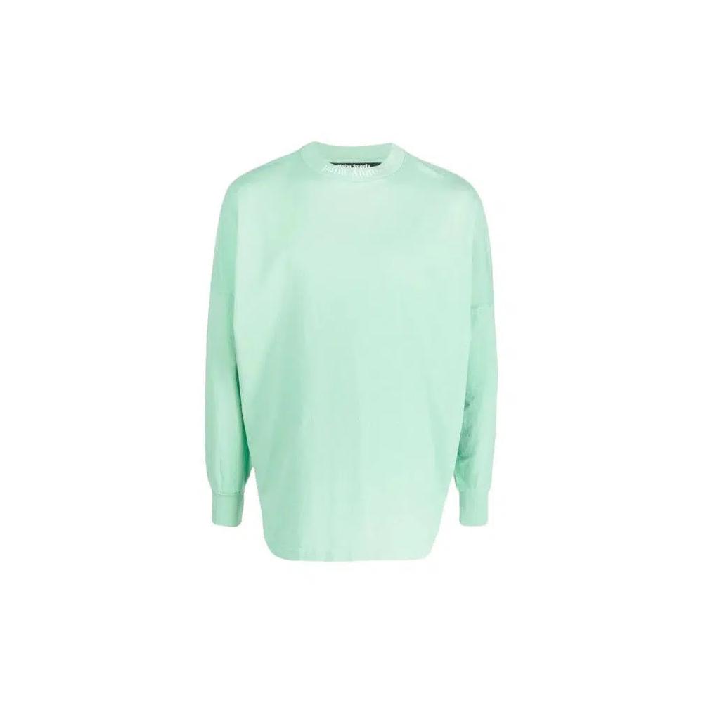 Футболки Palm Angels Classic Logo Over Long-Sleeve Tee 'Fluorescent Green' 1