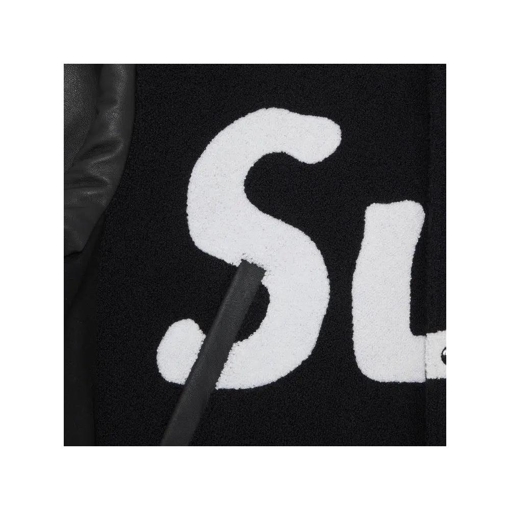 Куртки-университетки Supreme Big Logo Chenille Varsity Jacket 'Черный' 3