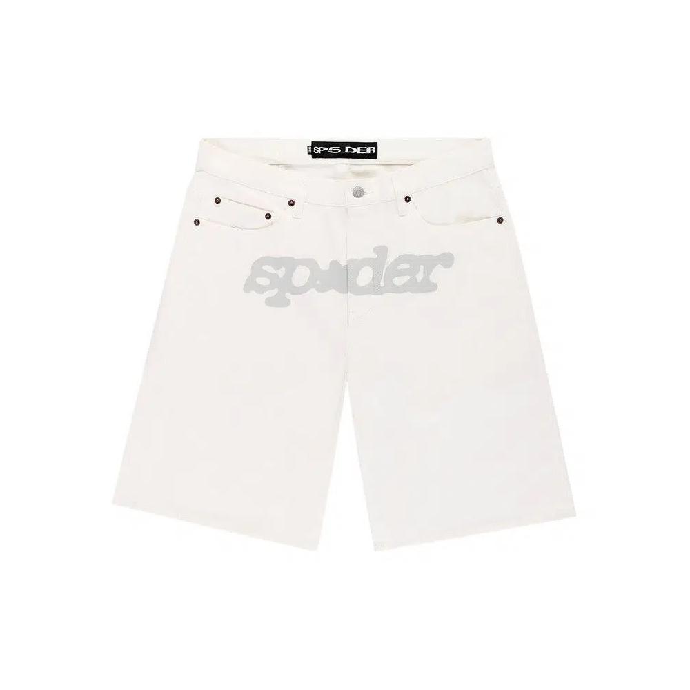 Шорты Sp5der V3 Logo Denim Short 'White' 1