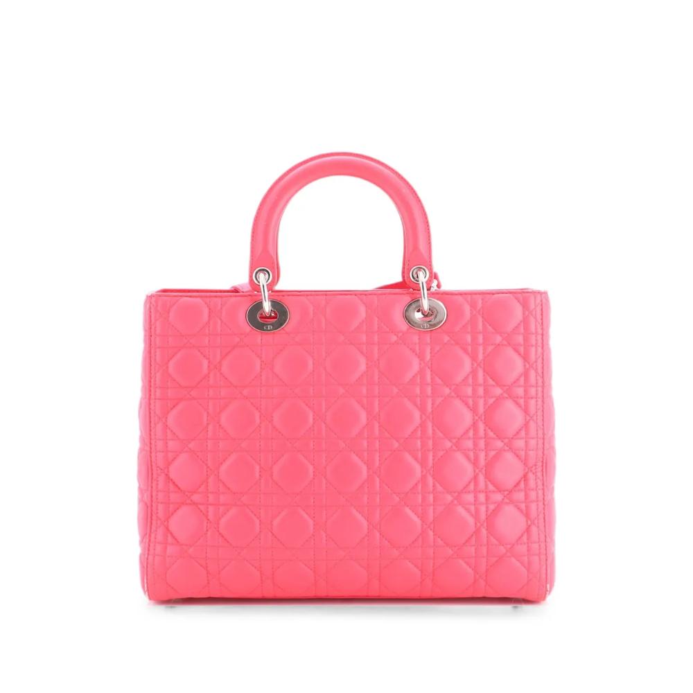 Большая сумка-тоут Lady Dior Bag Cannage Quilt Lambskin 2