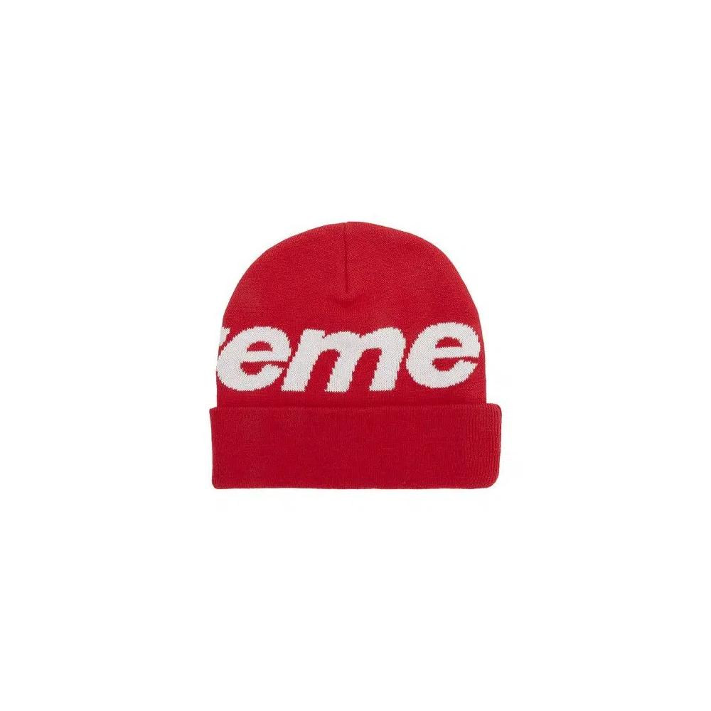 Шапки Supreme Big Logo Beanie 'Red' 2