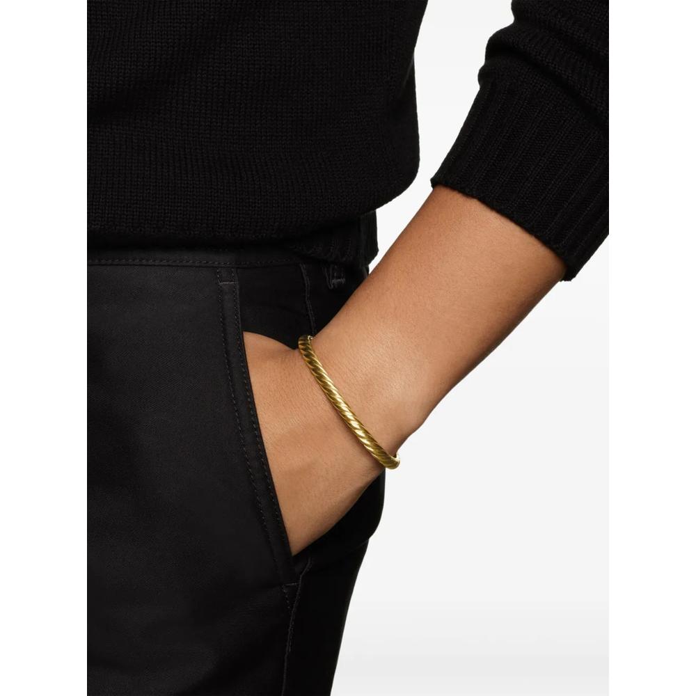 Браслет-кафф Sculpted Cable из желтого золота (5.5 мм) 2