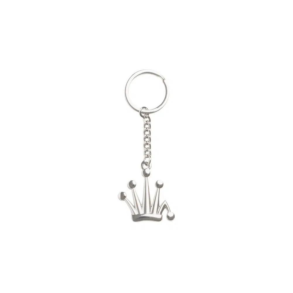 Брелоки и шнурки Stussy Metal Bent Crown Keychain 'Серебряный' 1