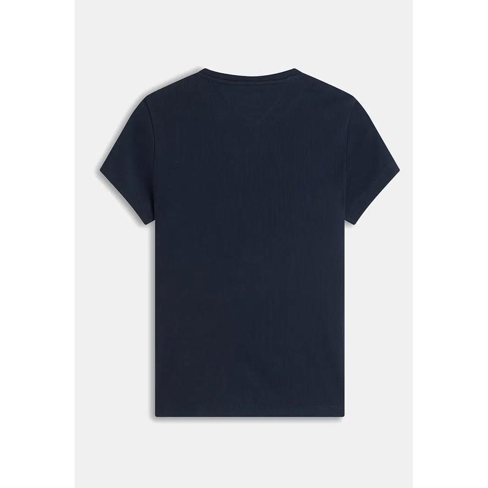 Базовое лого облегающее ребристое трикотажное футболка - Tommy Jeans 5