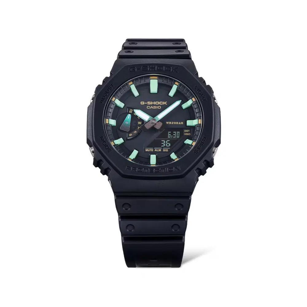 Мужские спортивные часы GA-2100RC-1A с черным ремешком из смолы 3