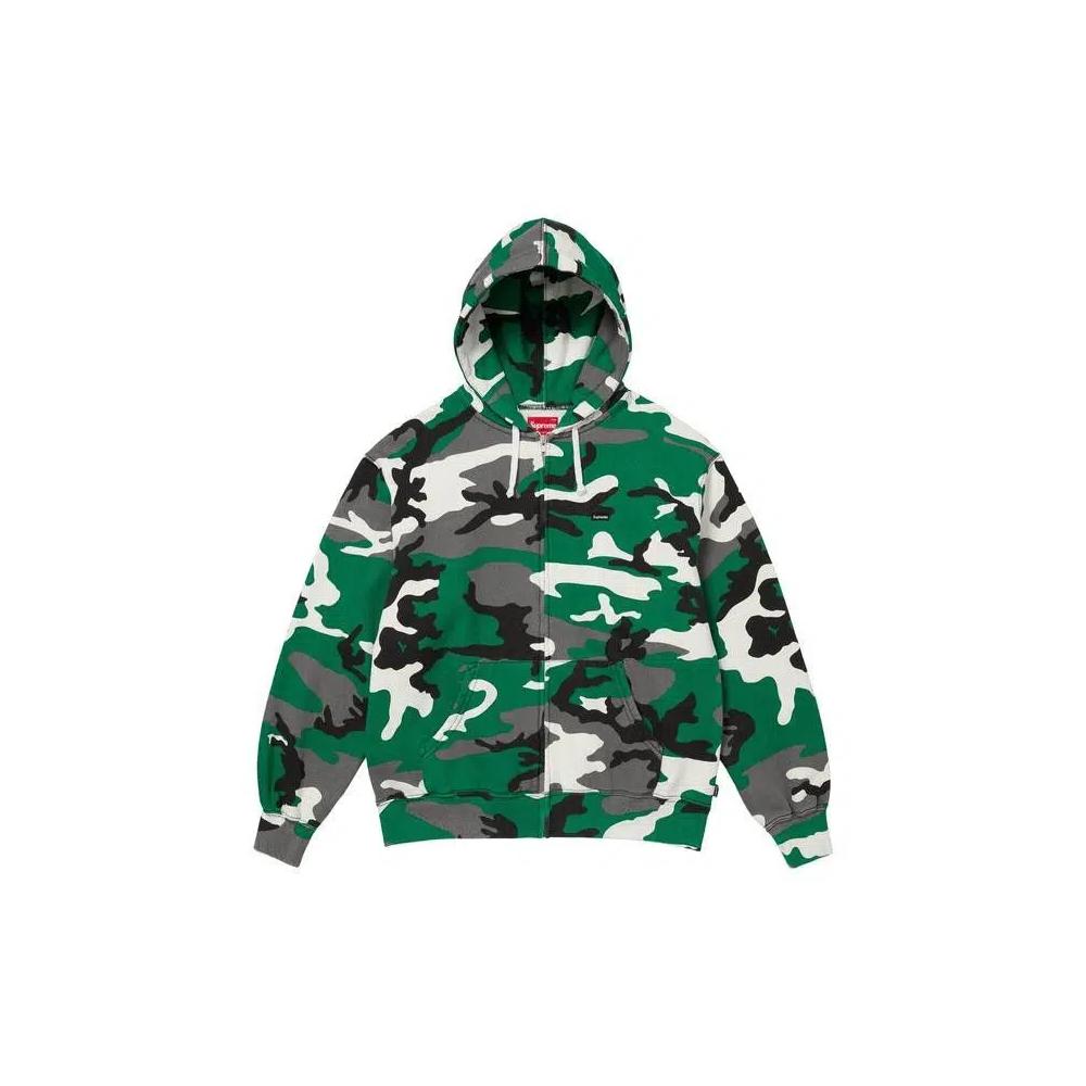 Худи Supreme Small Box Zip Up Hooded Sweatshirt «Green Camo» 1