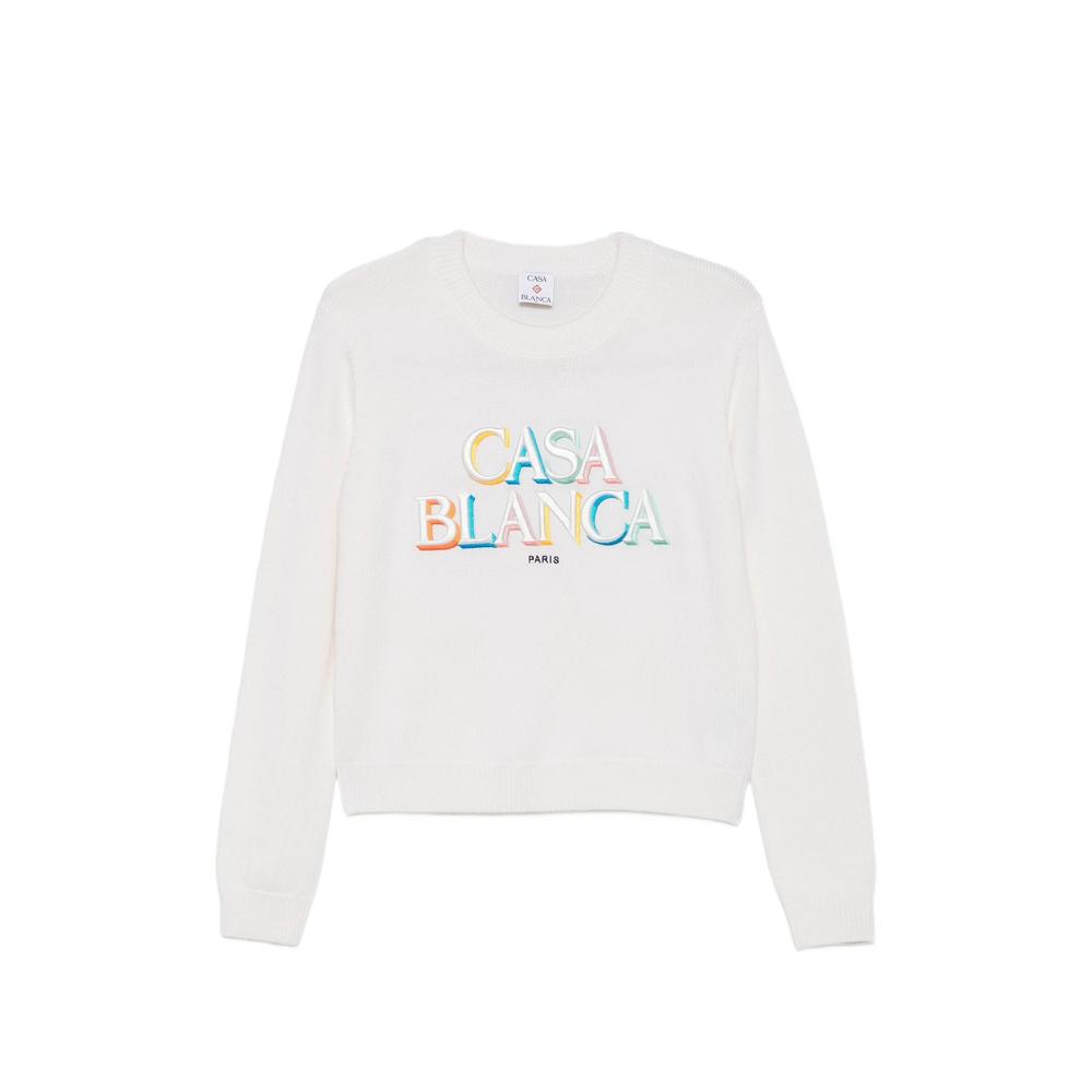 logo-embroidered sweater 1