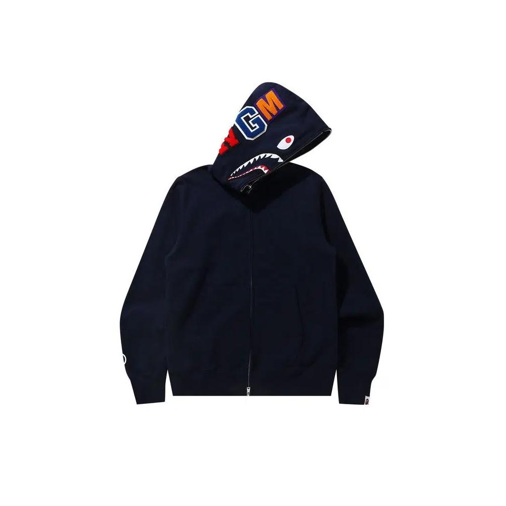 Зип-худи BAPE Shark Full Zip Hoodie 'Navy' 1