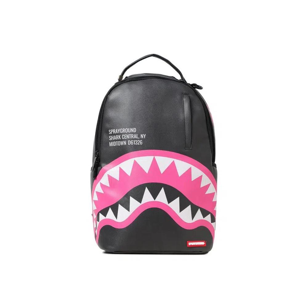 Рюкзаки Sprayground Shark Central Pink DLXSV Backpack 'Black/Pink' 1