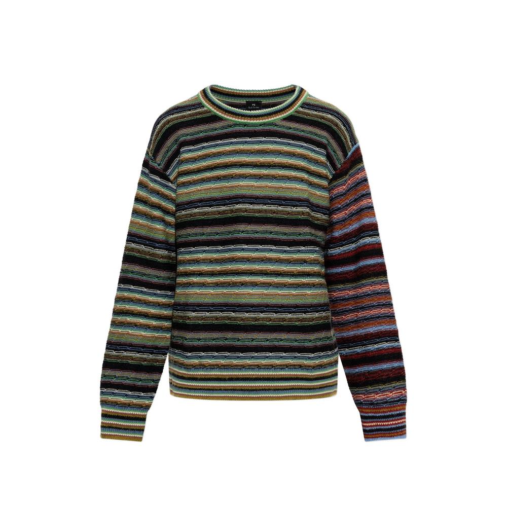 striped textured-knit sweater 1