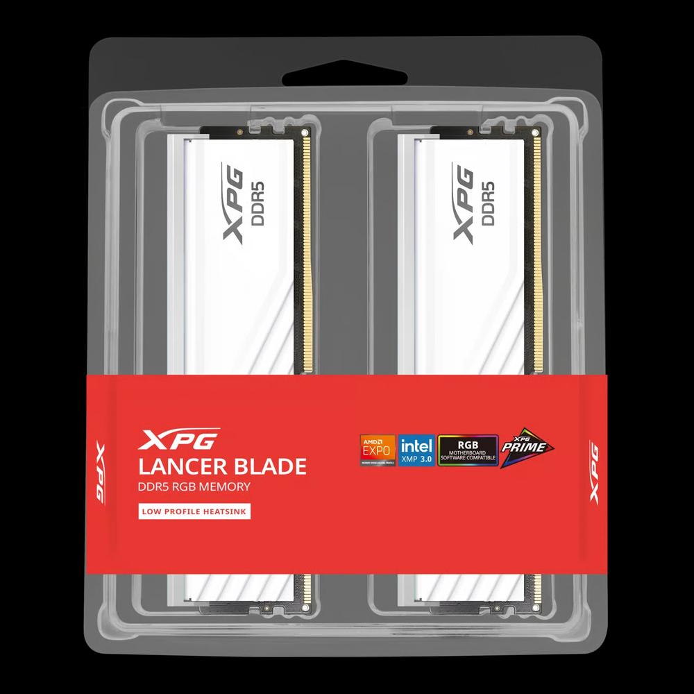 ADATA XPG Lancer Blade RGB DDR5 White 64GB (32GB x 2) 6000MHz CL30 3