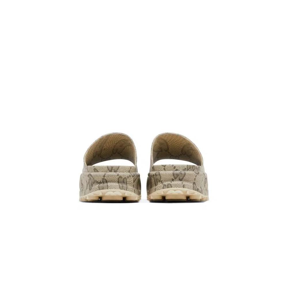 Слайды Gucci GG Slide Sandal 'Interlocking G - Beige Ebony' 6