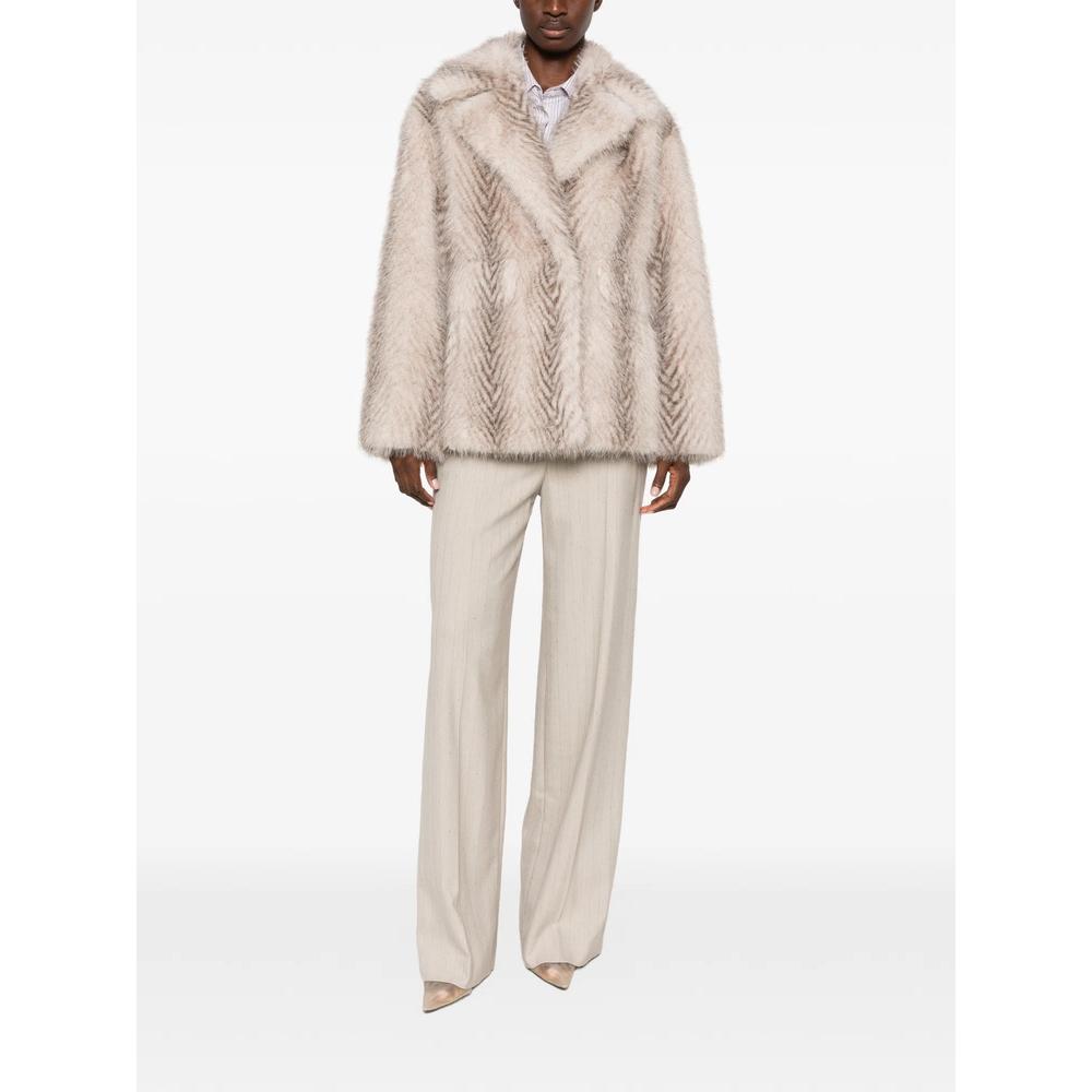 flap-pocket faux-fur coat 2