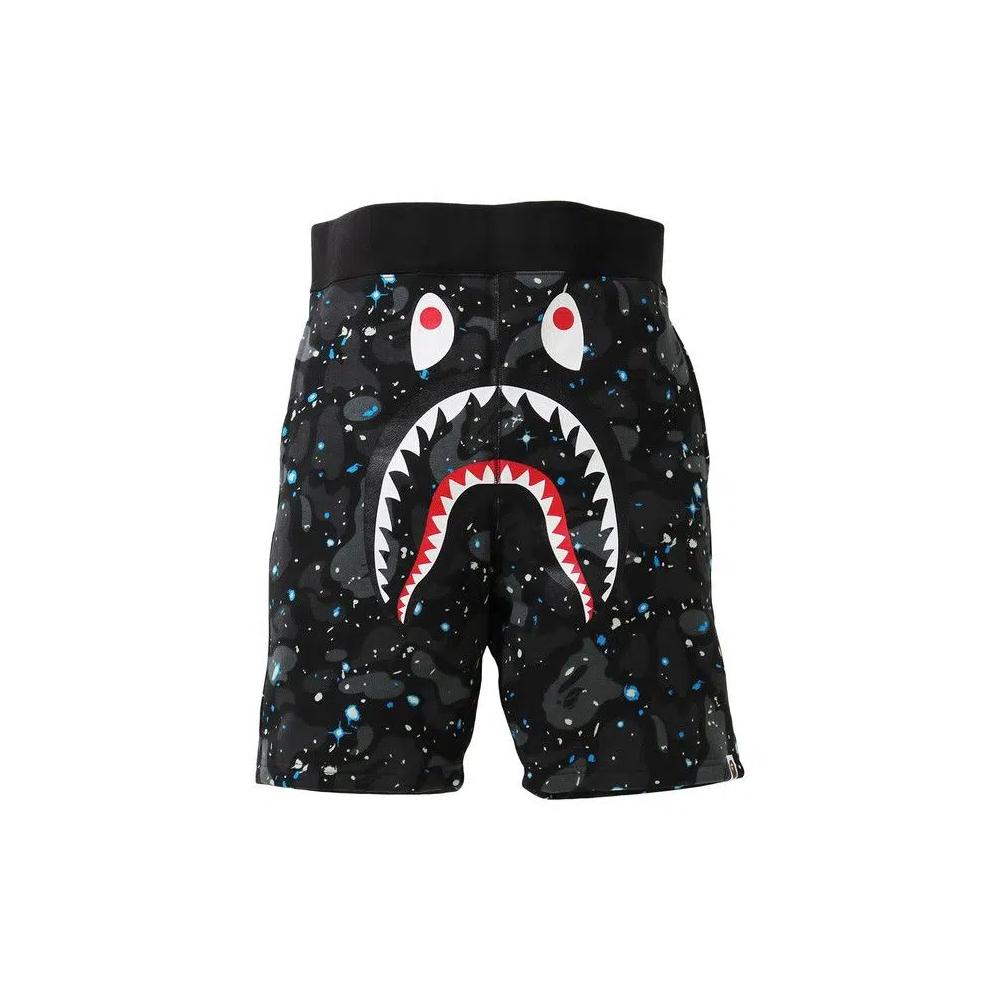 Шорты BAPE Space Camo Shark Sweat Shorts «Черный» 1