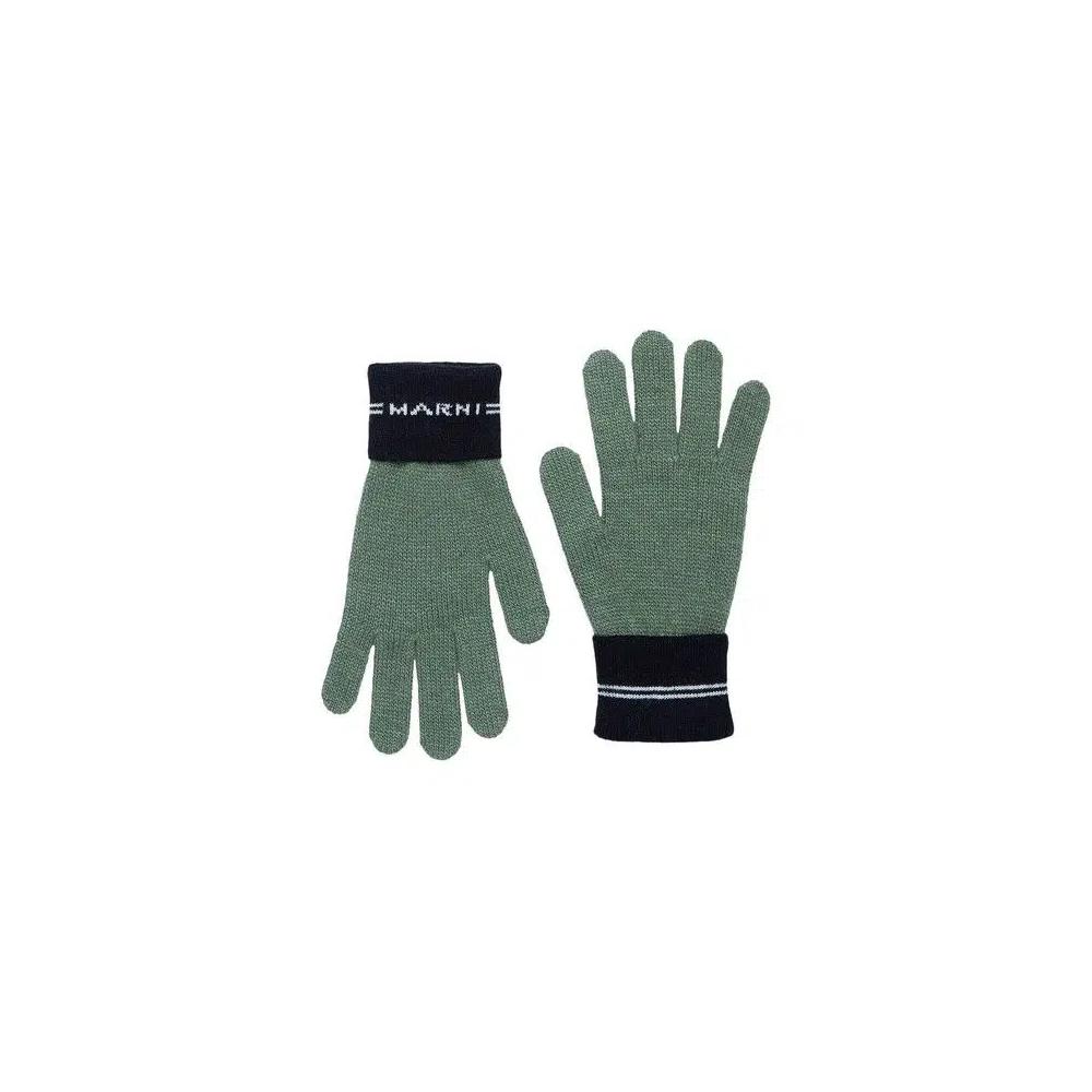 Детские перчатки Marni Kids Mix Stripe Gloves 'Зеленый/Черный' 1