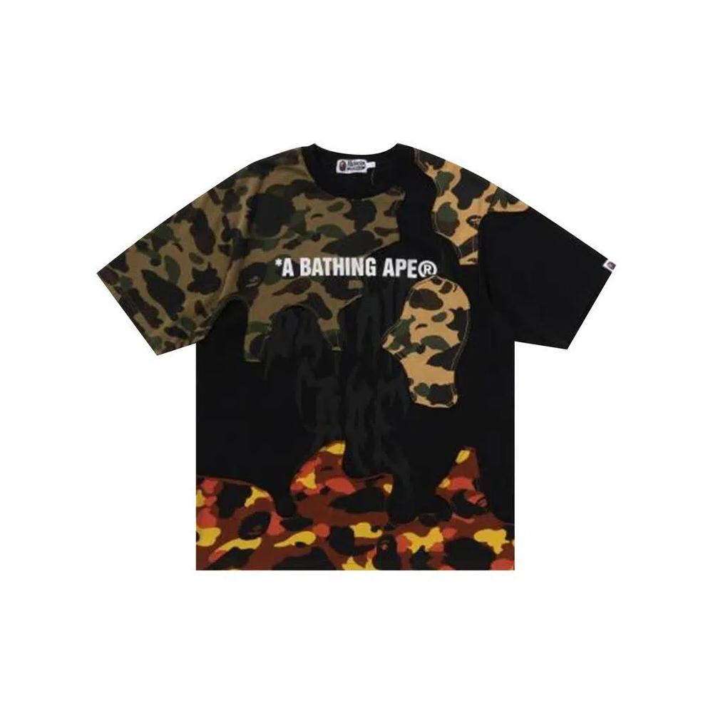 Топы BAPE 1st Camo Upcycled Logo Relaxed Fit Tee 'Black' 1