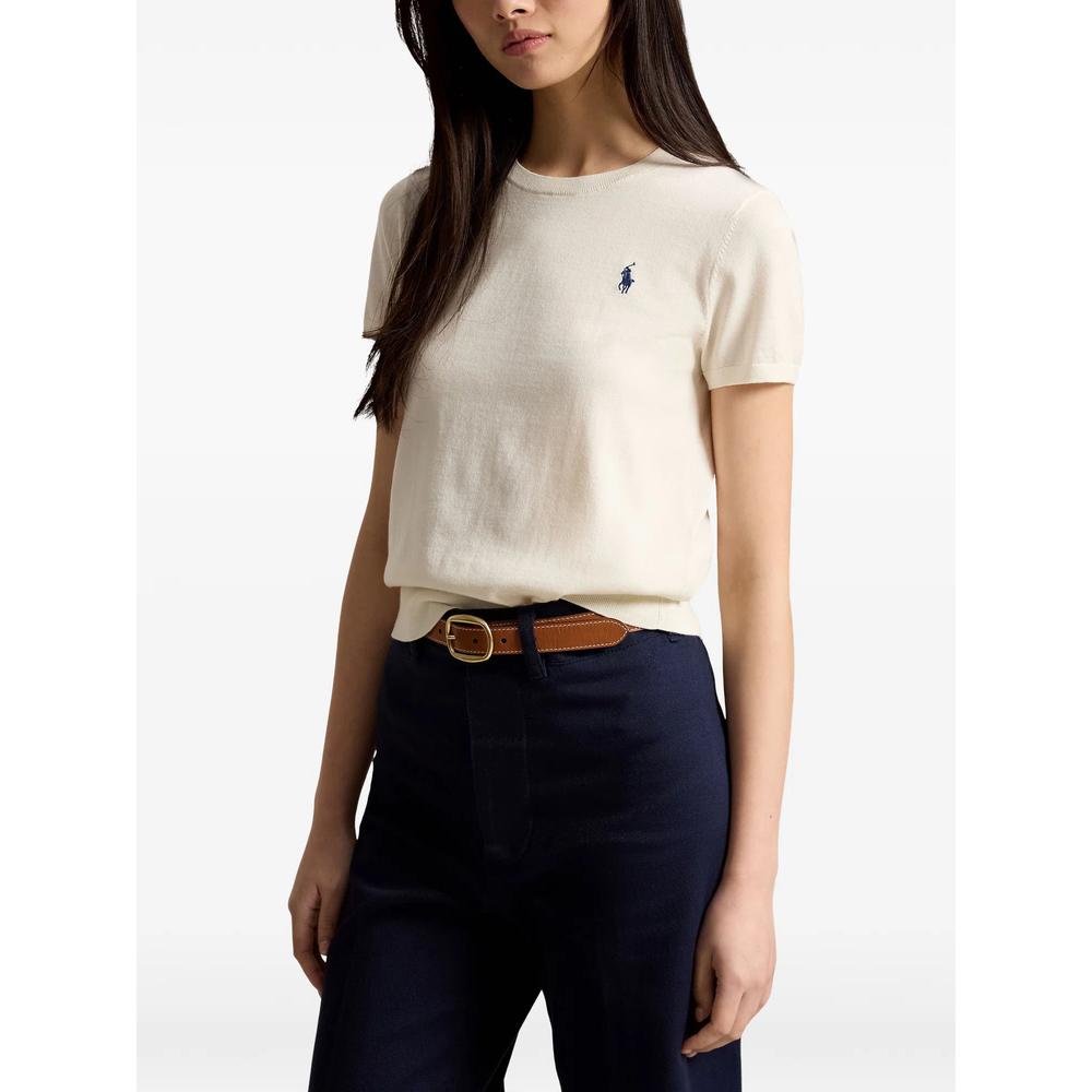 logo-embroidered short-sleeve sweater 2