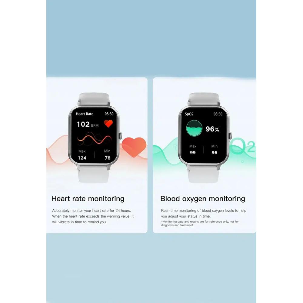 FROST Special Edition Smart Watch - IOS/Android Silver SmartWatch с 2 резиновыми ремешками (Серый/FROST) 5