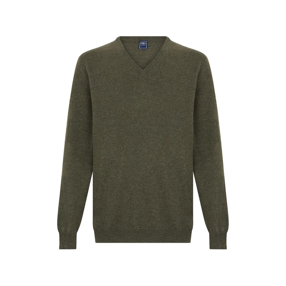 V-neck cashmere sweater 1
