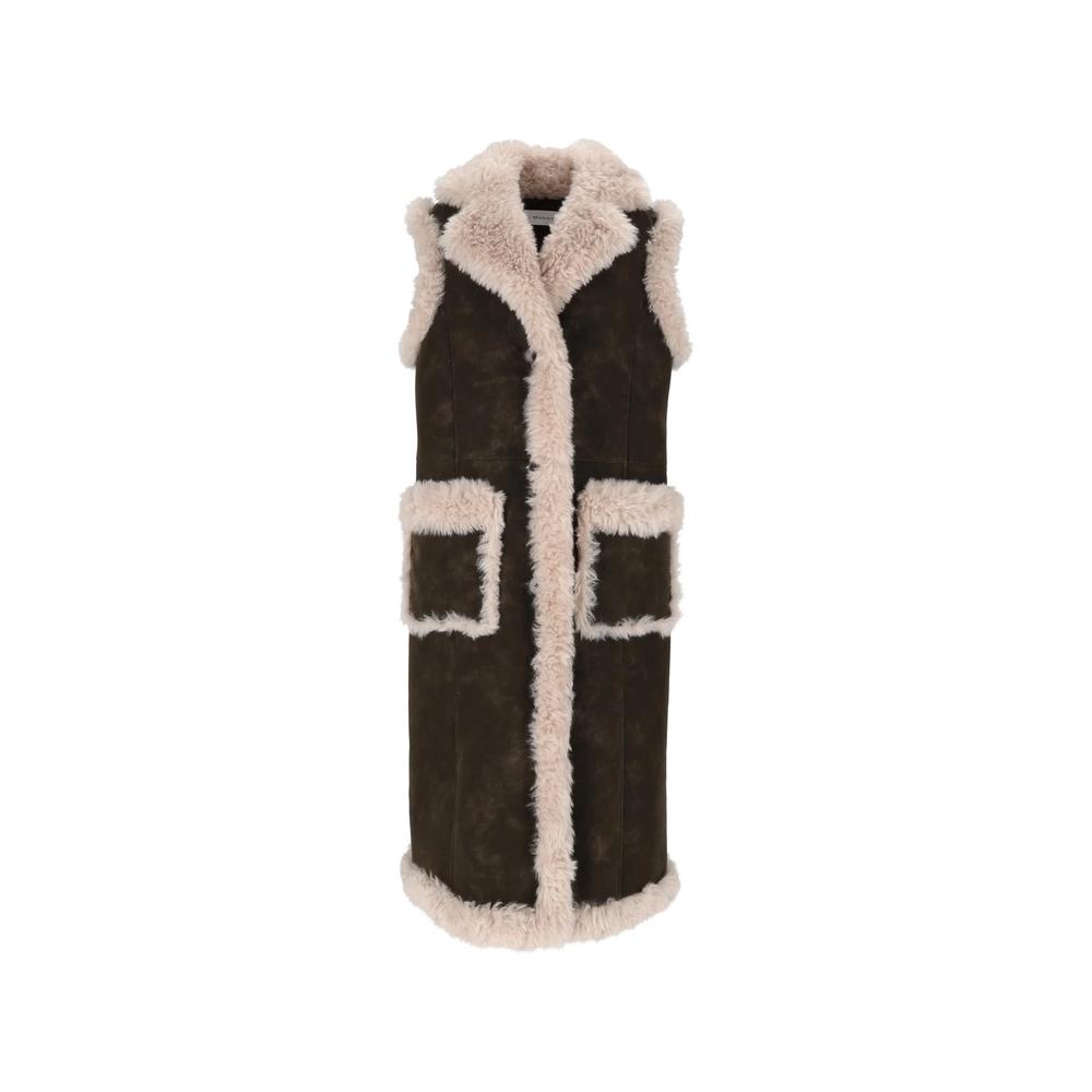 faux-fur trim waistcoat 1