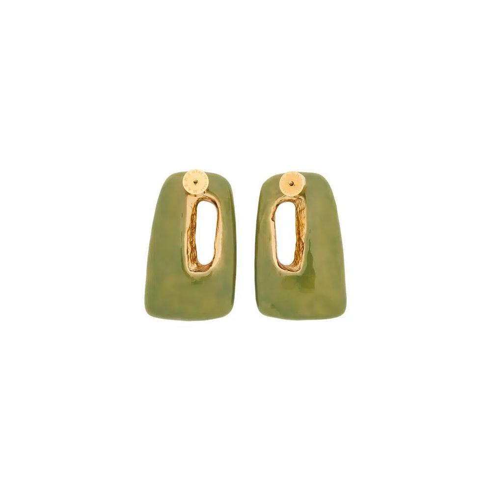 Украшения Marni Metal Earring 'Olive Green' 2