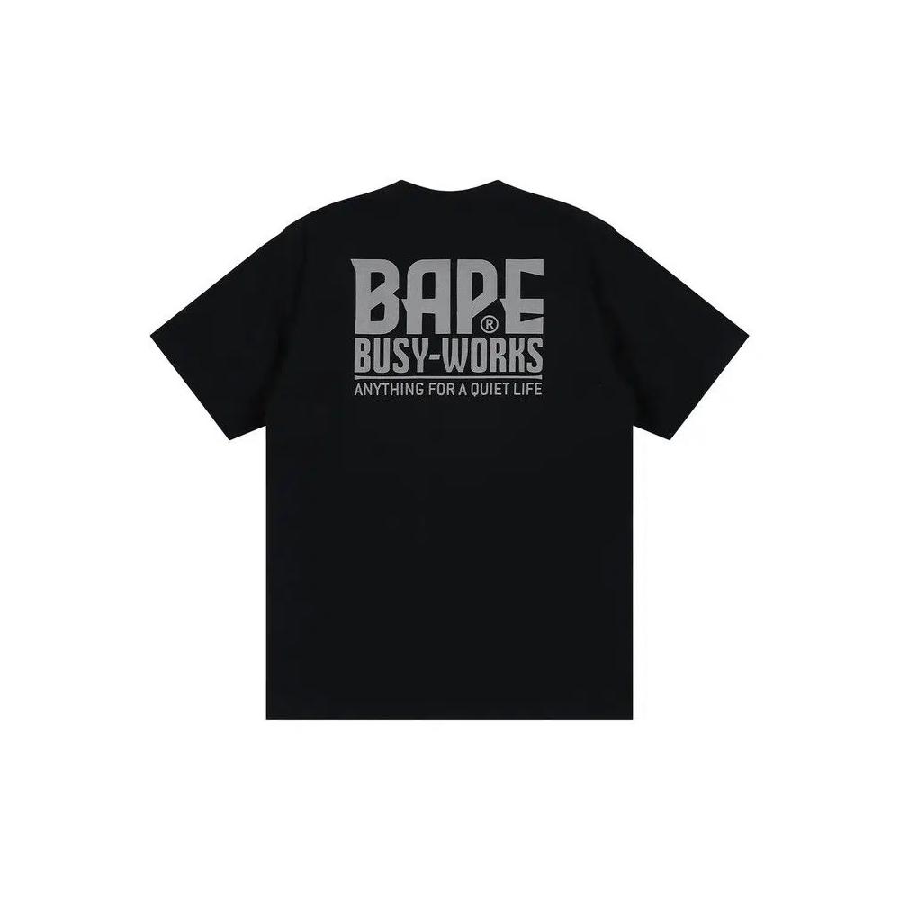 Футболки BAPE Reflector Industrial Logo Tee 'Черный' 3