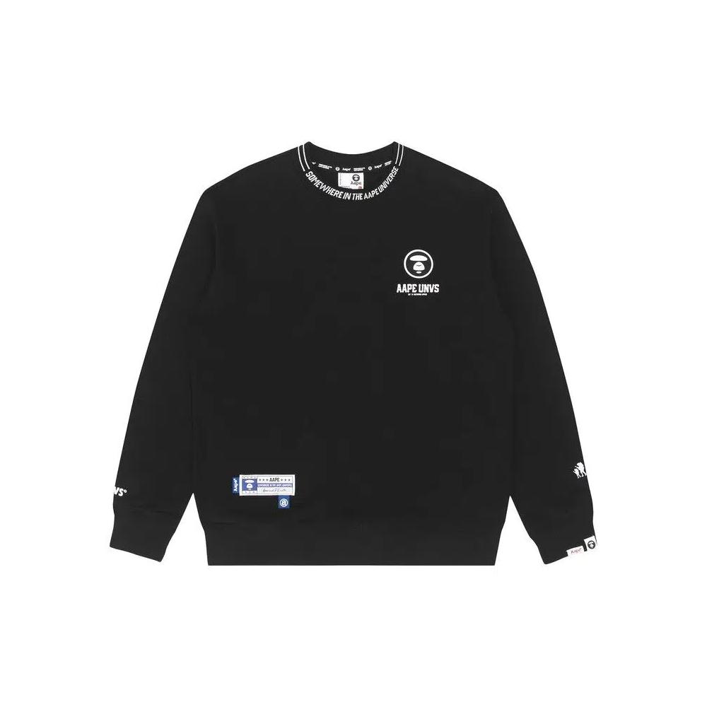 Свитшоты AAPE Moonface Patch Sweatshirt 'Black' 1