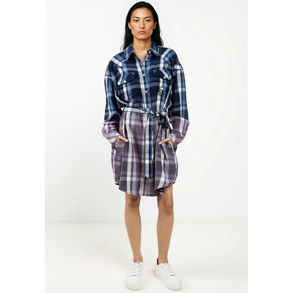 Платье-рубашка мини из клетчатой фланели с поясом - Tommy Jeans 4