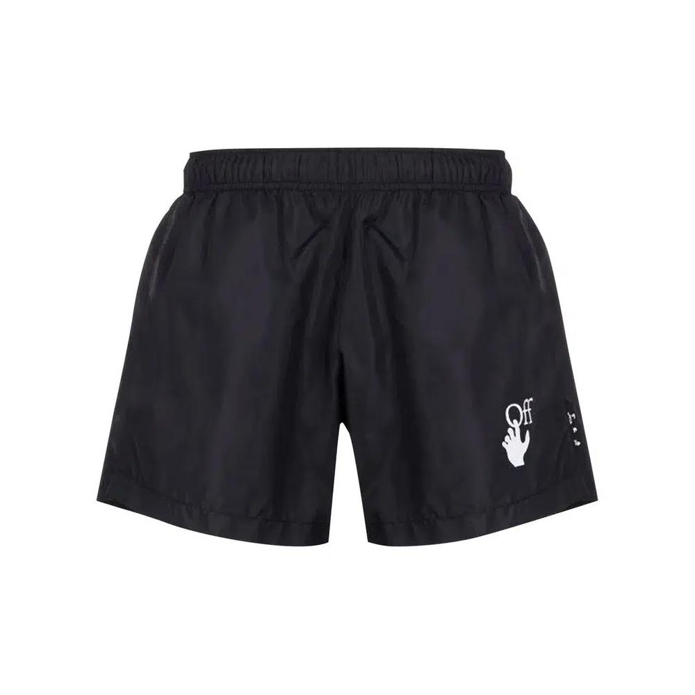 Плавки Off-White Hand Off Swimshorts 'Черный/Белый' 1